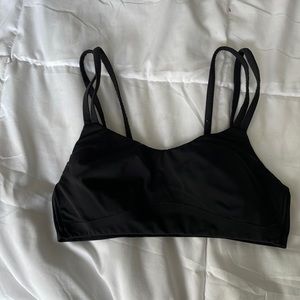 Black Lululemon sports bra.